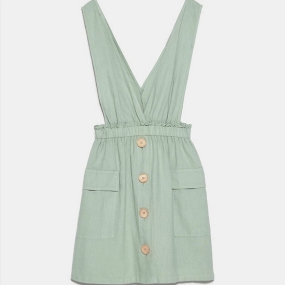 ZARA RUSTIC PINAFORE DRESS - Picture 3 of 3